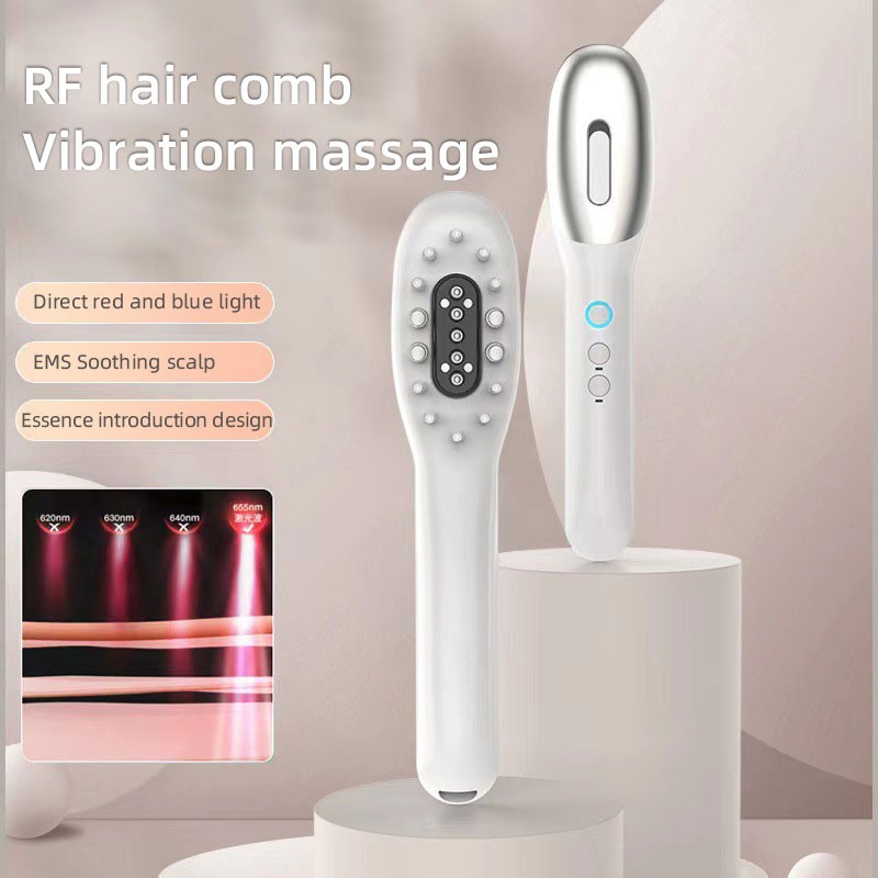 Electric Head Oil Serum Brush EMS Hair Growth DeVice Led Red Light Anti Hair Loss Microcurrent Vibration Scalp Massage Comb