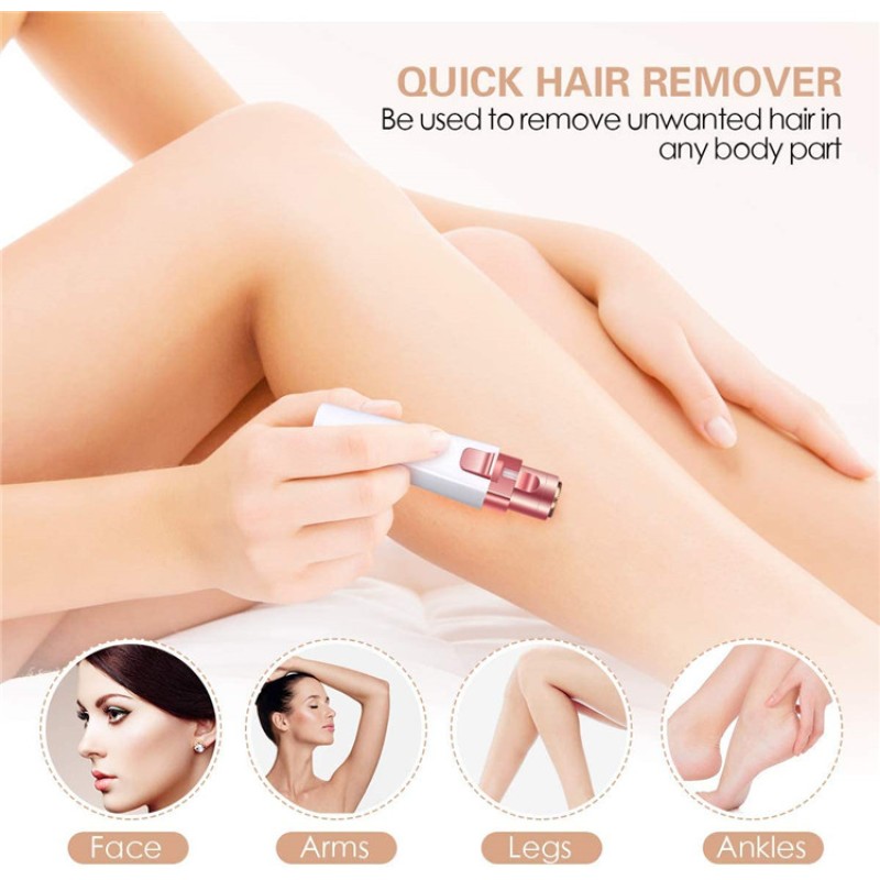 Portable Electric Eyebrow Trimmer Razor for Women 2 1 Exfoliator Shaver Painless Hair Eye Removal Household Skin Care Facial