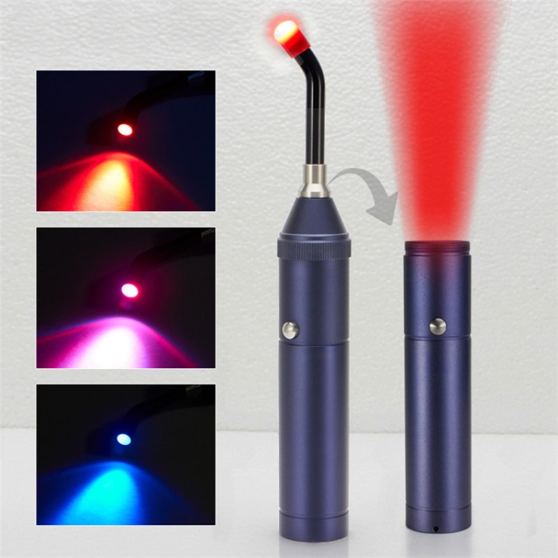 2 in 1 Pain Relief Infrared Light Therapy Wand Cold Sore Canker Sore Treatment Red Light Therapy Device for Lip Mouth Nose Knee