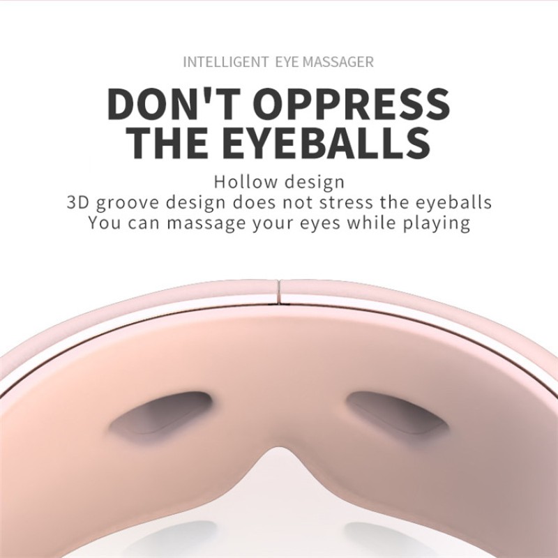 Relieve Eye Fatigue Migraines Smart Eye Mask Glasses Vibration Hot Compress 4D Visual Eye Massager