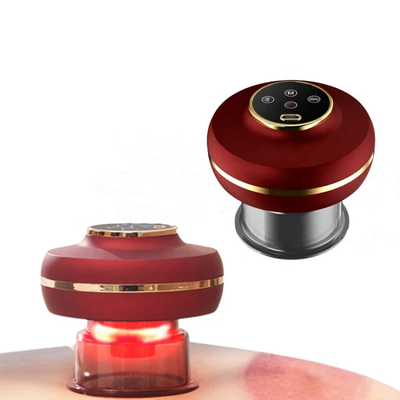 Electric Red Light Cupping Massager Body Scraping Infrared Physiotherapy with Negative Pressure Relieves Physical Fatigue