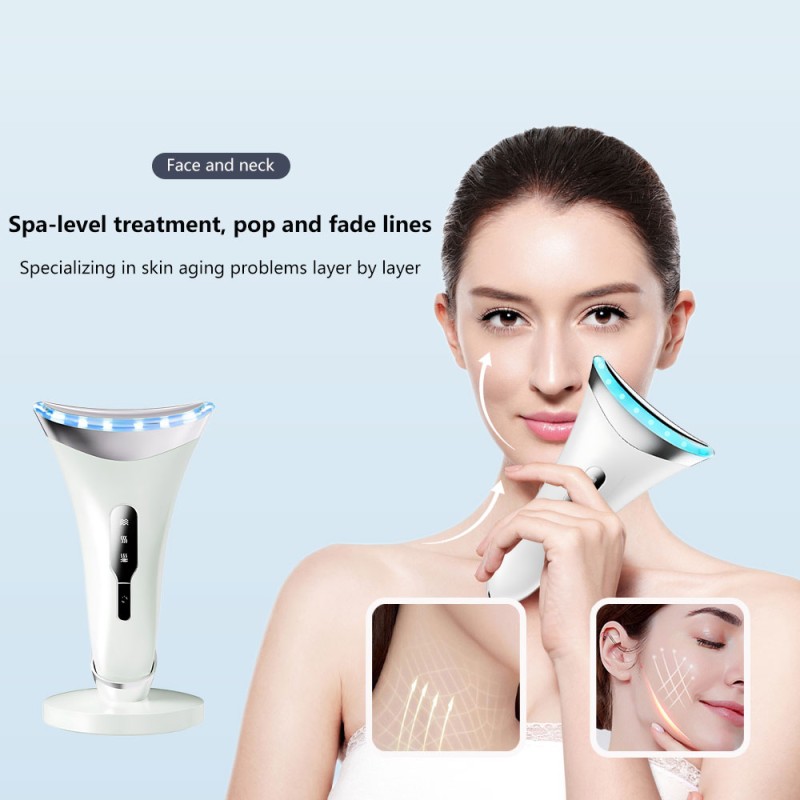 Facial Beauty Tool Skin Treatment Face Neck Lifting Massager Double Chin Wrinkle Removal Photon Treatment Massage Device