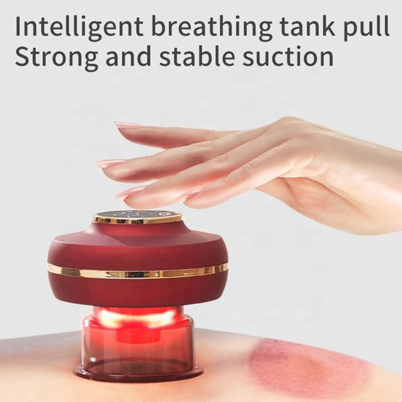 Electric Red Light Cupping Massager Body Scraping Infrared Physiotherapy with Negative Pressure Relieves Physical Fatigue