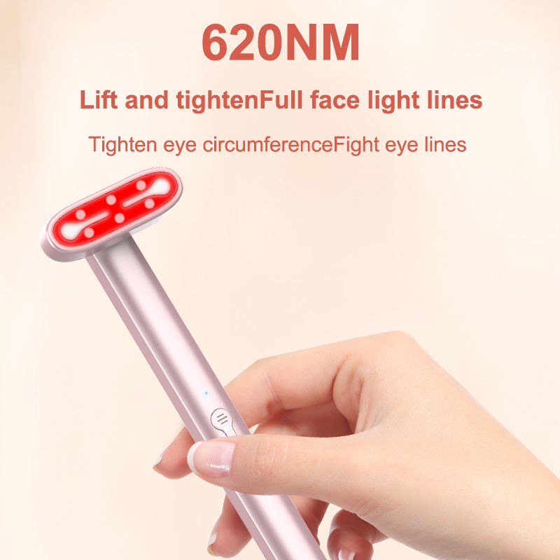 7-in-1 LED Anti-Aging Eye Face Beauty Wand EMS Microcurrent Red Light Therapy Wrinkle Remover Facial Equipment Eye Massage