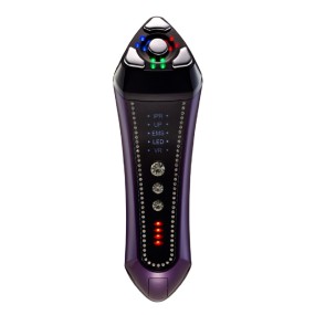 Anti Wrinkle Removal Age Defying Facial Massager Skin Tightening Device LED Red Blue Light Heat EMS Massage Face Firming Lifter