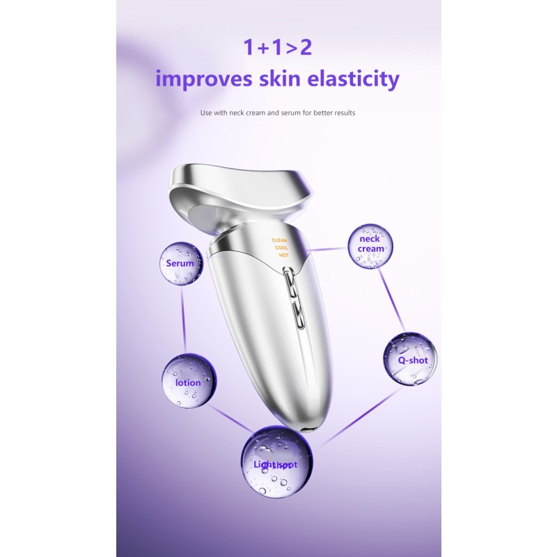 Multifunctional Facial Skin Care Tool LED Neck Beauty Machine Wrinkle Remover Hot Cold Face and Neck Lifting Massager