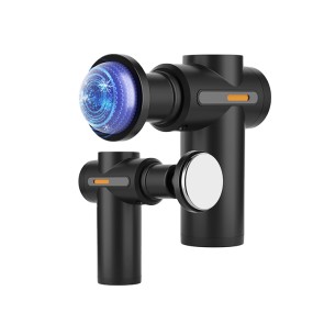 Mini Electric Handheld Hot Cold Fascia Gun Machine Body Deep Tissue Muscle Massage Gun With Heat and Cold Head for Neck and Back