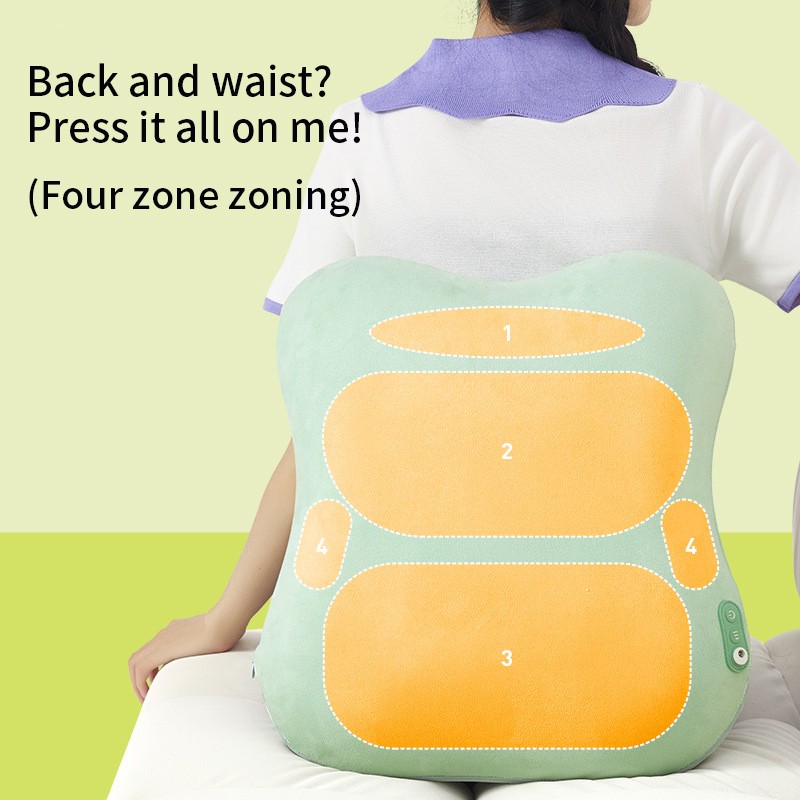 Heating Vibration Neck Shoulder Back Massager Electric Shiatsu Kneading Massage Pillow for Full Body