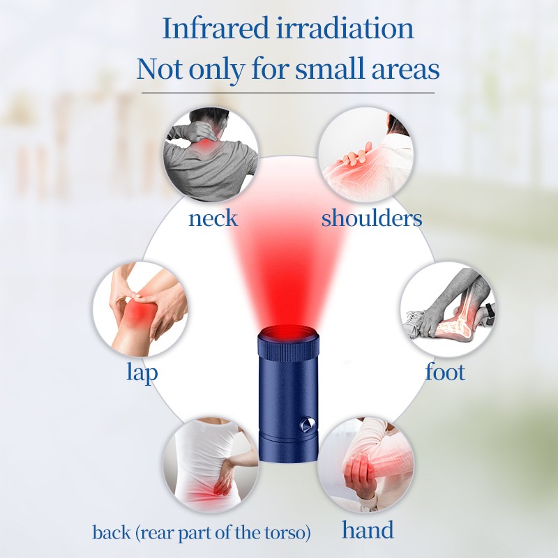 2 in 1 Pain Relief Infrared Light Therapy Wand Cold Sore Canker Sore Treatment Red Light Therapy Device for Lip Mouth Nose Knee