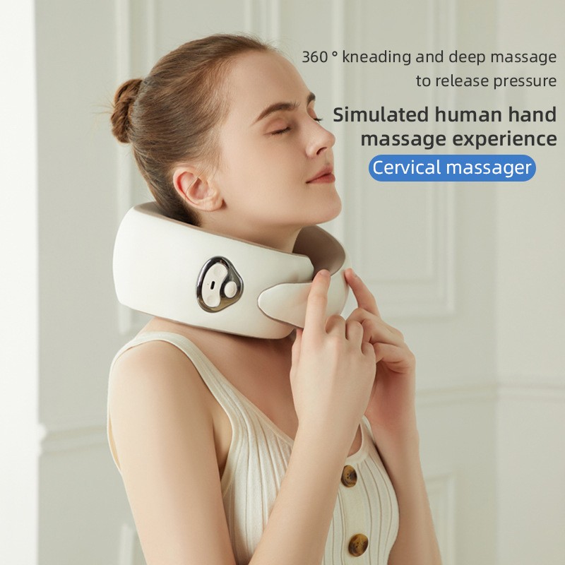 Electric U-shaped Massage Pillow Vibration Portable Neck Massager