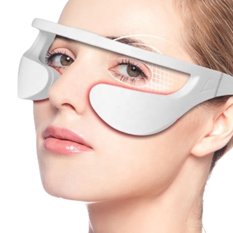 3D Microcurrent Pulse LED Red Light EMS Glasses 3D Eye Wrinkles and Dark Circle Remover Machine Eye Care Massage Equipment