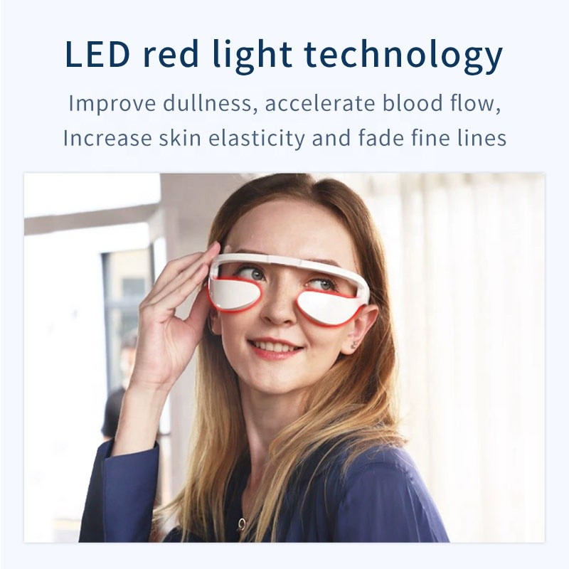 3D Microcurrent Pulse LED Red Light EMS Glasses 3D Eye Wrinkles and Dark Circle Remover Machine Eye Care Massage Equipment