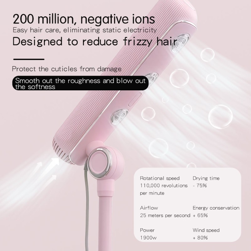 Professional Salon Standing Household Hands Free High Power Hair Dryer Adjustable Vertical Household Ionic Hair Dryer