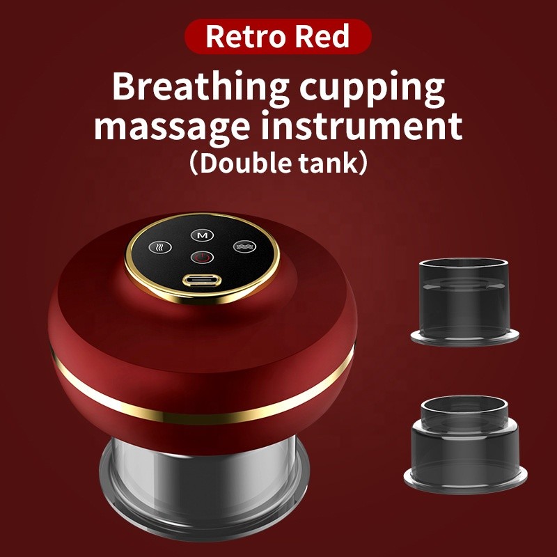 Electric Red Light Cupping Massager Body Scraping Infrared Physiotherapy with Negative Pressure Relieves Physical Fatigue
