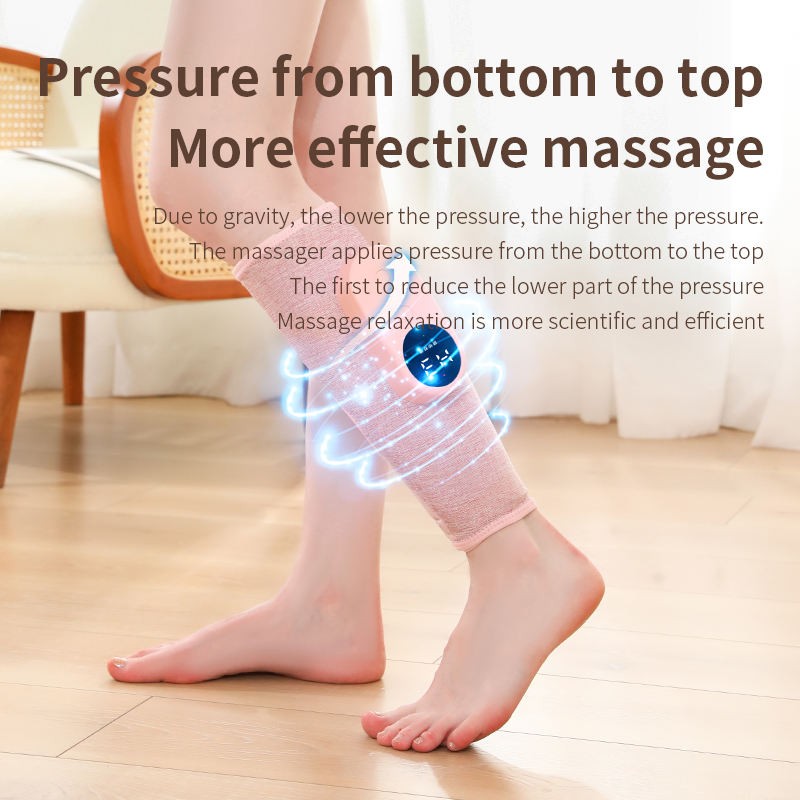 Wireless Electric Leg Massager for Muscle Relaxation Calf Air Compression Pain Relief with Heat Feature Enhances Circulation