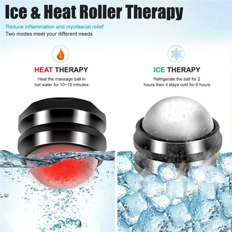 Myofascial Release Deep Tissue Ice Manual Body Massager Ball Cryosphere Cold Massage Roller for Sore Muscles Ice Heat Therapy