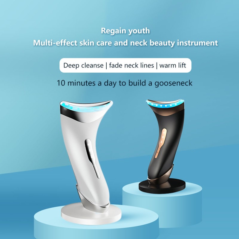 High Frequency Microcurrent ABS Facial Massager LED Light Therapy for Beauty Skin Care Reduces Double Face Neck Lifting Massager