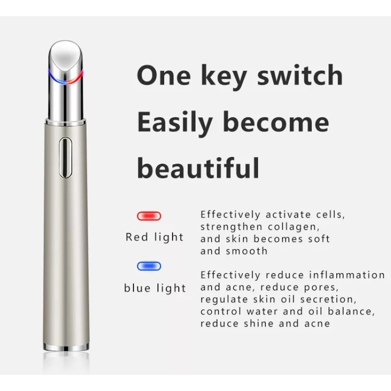 Anti Aging Eye Care Hot Massage Eliminate Dark Circles Electric Eye Massager Red and Blue Anti Wrinkle Eye Massage