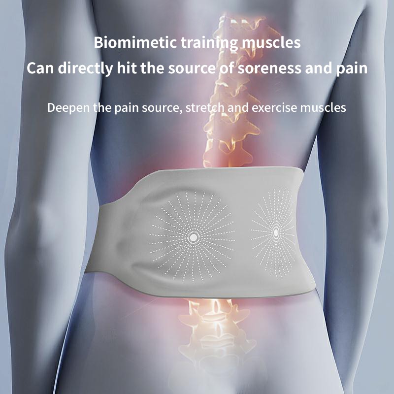 Portable Electric EMS Back Muscle Pain Relief Warm Compress Massager Menstrual Heating Heated Massage Period Pain Relief Belt