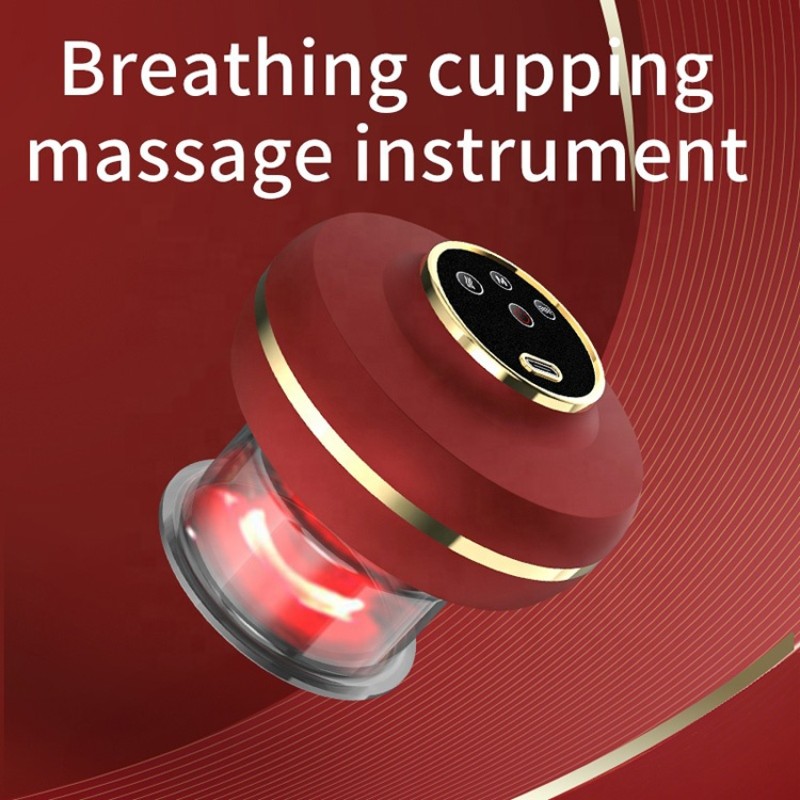 Electric Red Light Cupping Massager Body Scraping Infrared Physiotherapy with Negative Pressure Relieves Physical Fatigue