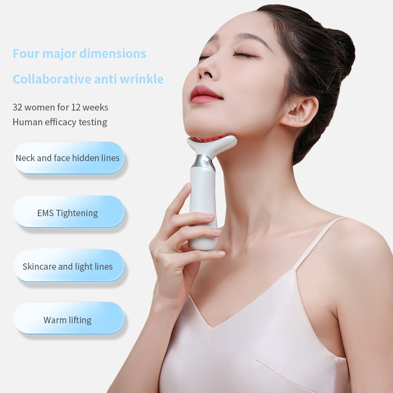 High Frequency Multifunctional EMS LED Face Neck Lifting Massager ABS Skin Tightening Beauty Machine Wrinkle Skin Rejuvenation