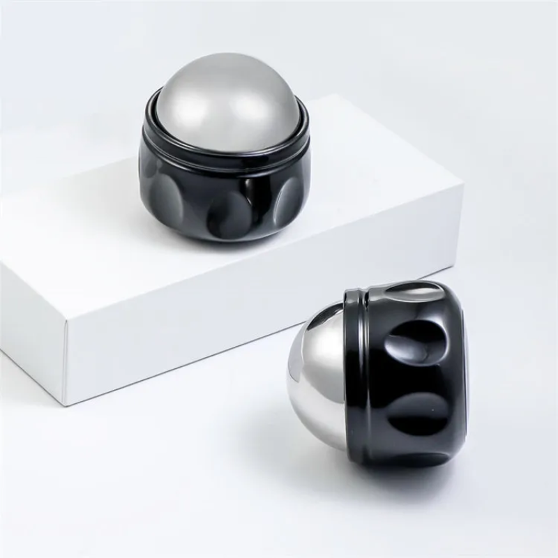 Body Cold Hot Massage Stainless Steel Cryosphere Cold Massage Roller Ball Ice Globes Cooling Facial Ice Roller for Eye Face Body