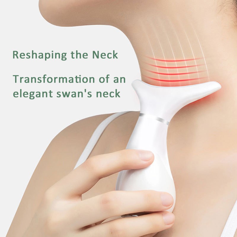 Women's High Frequency Microcurrent LED Photon EMS Facial Neck Lift Device ABS Skin Care Hot Cold Modes Skin Tightening