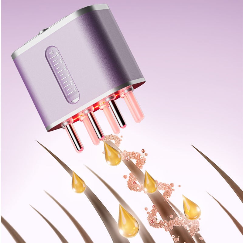 Waterproof Hair Growth Oil Serum Comb EMS Massager Led Red Light Anti Hair Loss Hair Growth Device Electric Scalp Massage