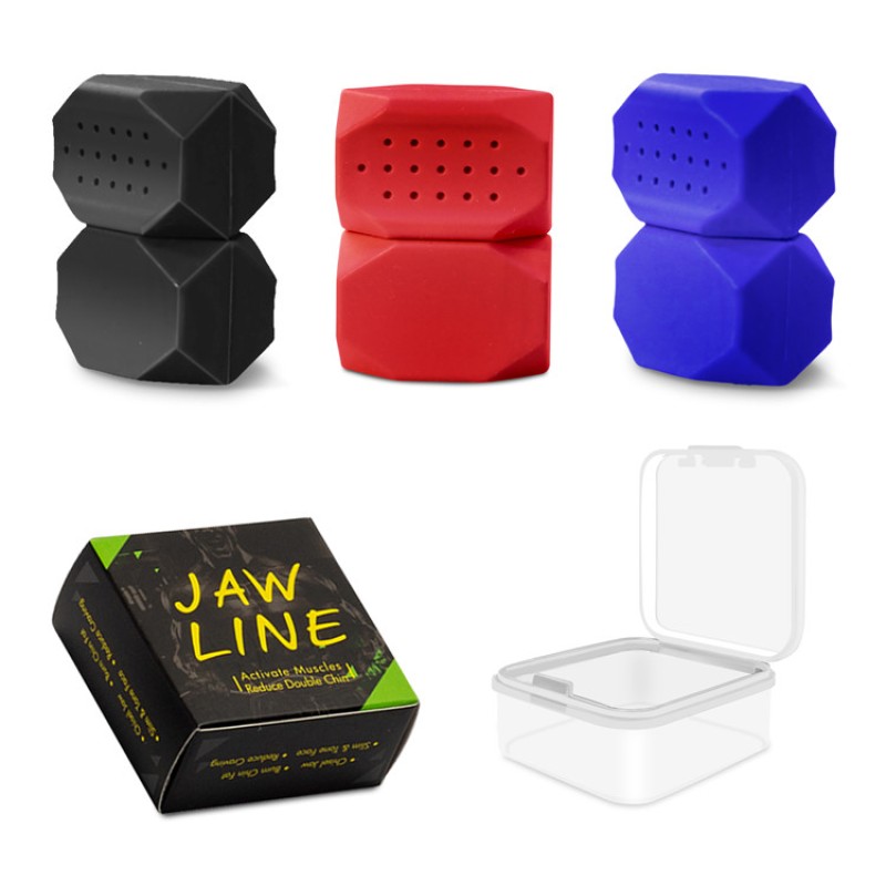 Portable Define Jawline Facial Exercise Chew Tool Face Fitness Jaw Exercise Ball Silicone Jaw Exerciser