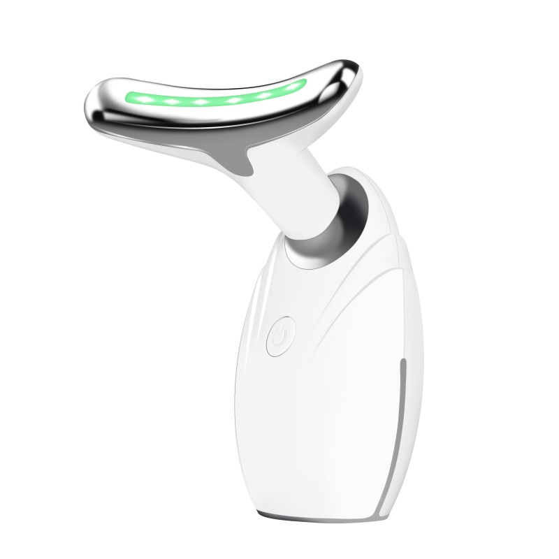 Women's Neck Wrinkle Remover Beauty Device High Frequency LED Photon Electric Ion Microcurrent EMS Warmth for Skin Tightening