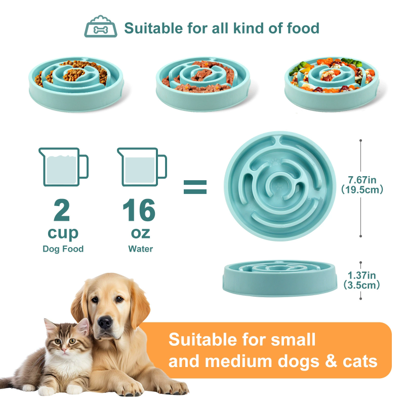 Dog Bowl Factory - Intelligent Slow Eating Plastic Plate