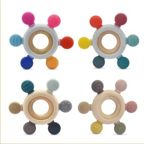 Baby Teether Factory - XLEE BPA Free Silicone Beads Ring