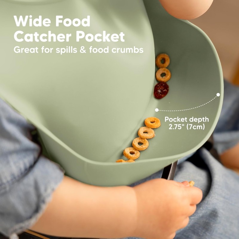 Baby Bib Factory - XLEE Solid Pattern Silicone Feeding