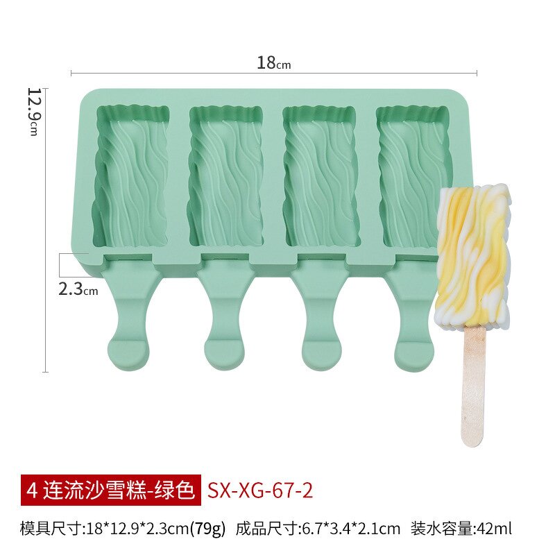 Popsicle Mold Factory - Durable DIY 4 Cavities Silicone