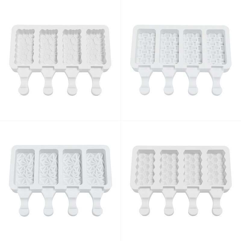 Popsicle Mold Factory - Durable DIY 4 Cavities Silicone