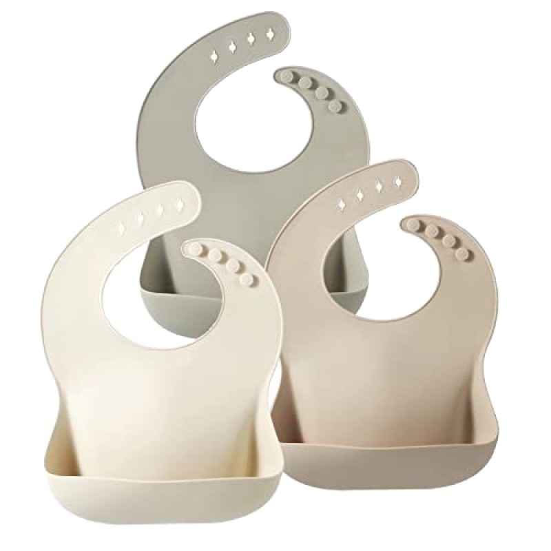 Baby Bib Factory - XLEE Solid Pattern Silicone Feeding