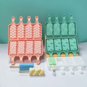 Popsicle Mold Factory - Durable DIY 4 Cavities Silicone