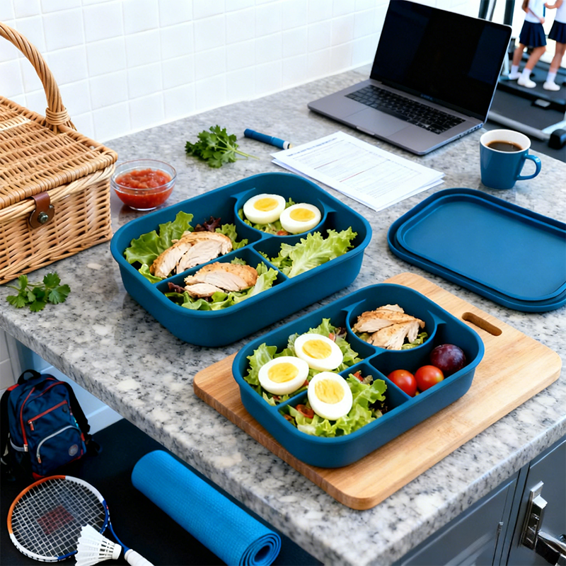 Silicone Bento Box Factory - Square Compartmentalized Sealing