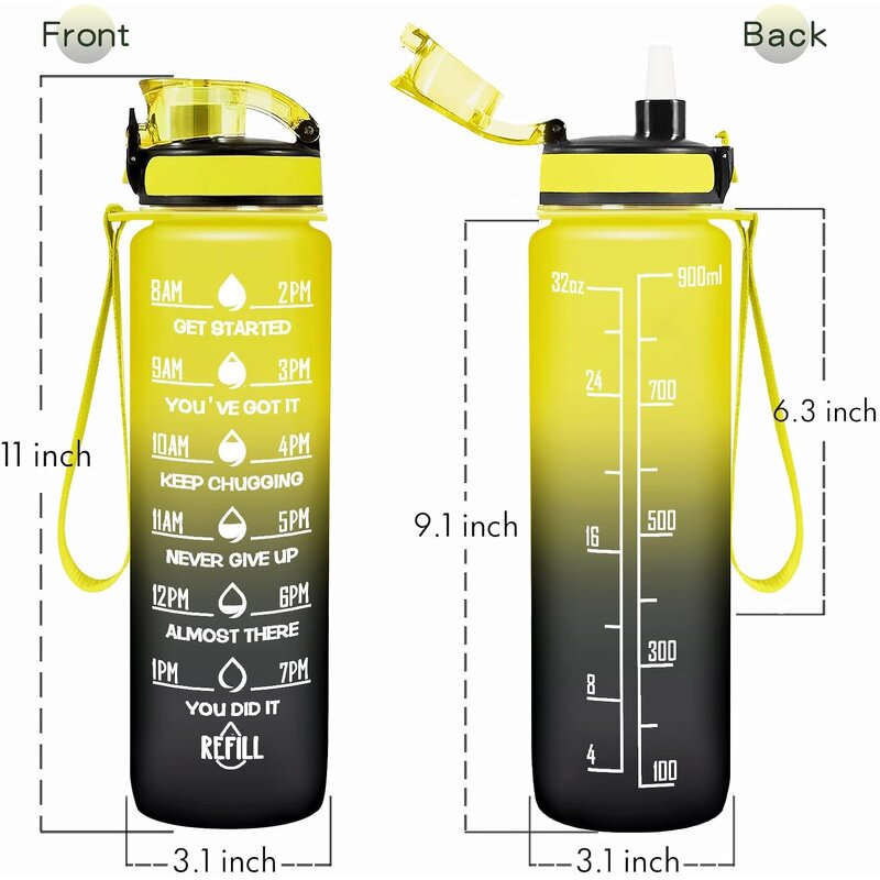 Water Bottle Factory - Gradient 900ml Shatter Resistant