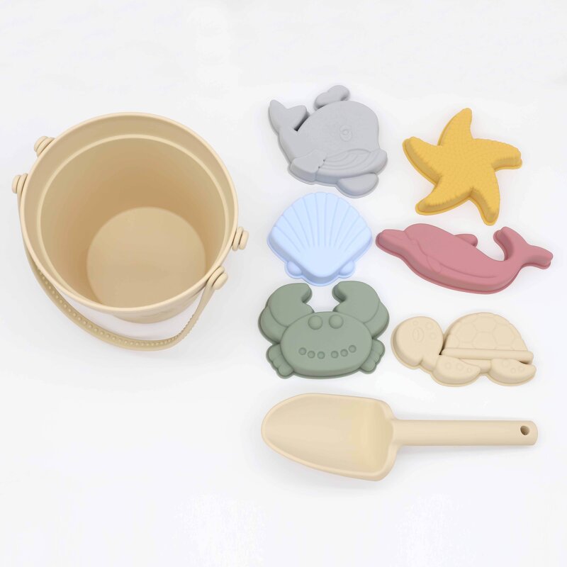 Beach Toy Set Factory - 8pcs Silicone Animal Sand Tools