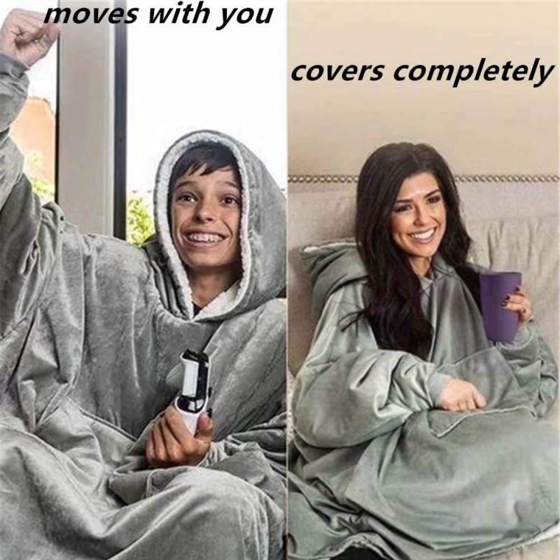 Wearable Blanket Factory - Hot Sale Hoodie Sweatshirt Large Pocket