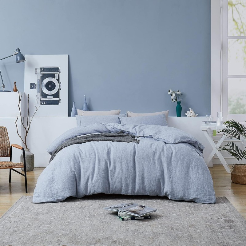 Linen Duvet Cover Set Factory - 100% French Flax Breathable