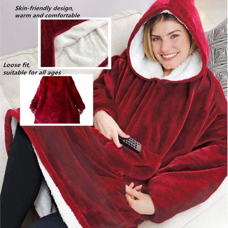 Wearable Blanket Factory - Hot Sale Hoodie Sweatshirt Large Pocket