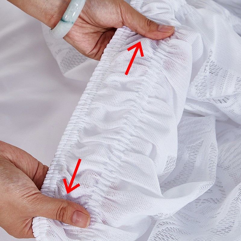 Bed Skirt Factory - American Elastic Lace Embroidered