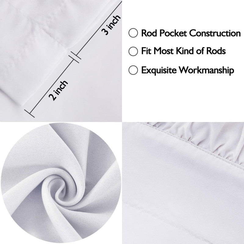 Ruffle Shower Curtain Factory - 2 Pack Handcrafted Bow