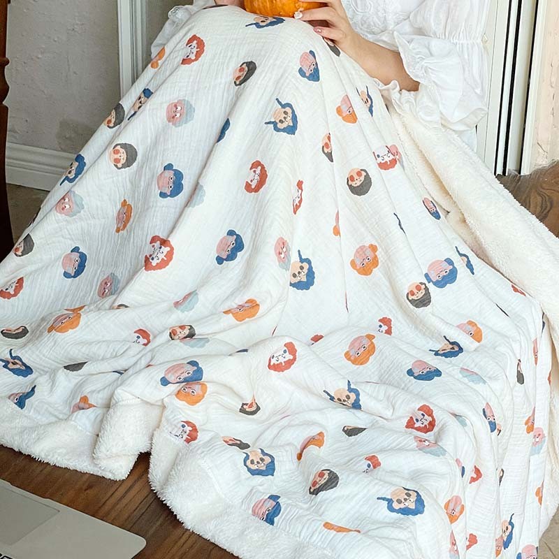 Baby Blanket Factory - Pretty Muslin Cotton Gauze Fleece