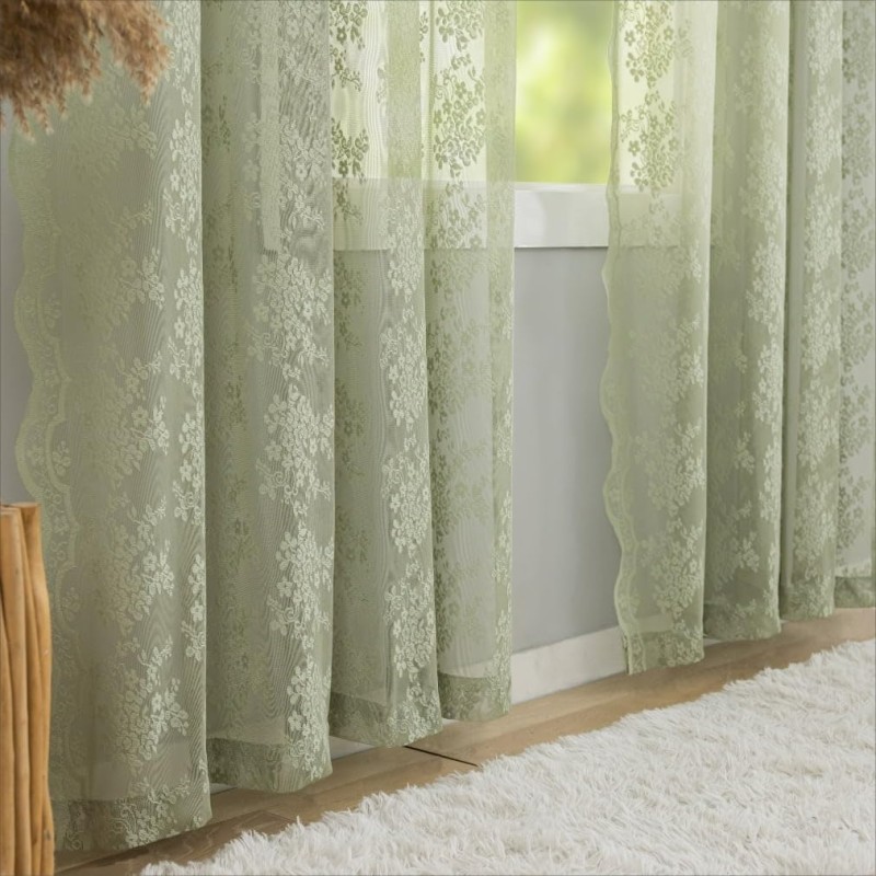 Sheer Window Curtains Factory - Rod Pocket Back Tab Semi