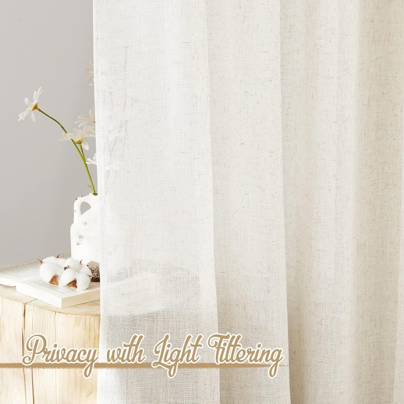 Linen Curtains Factory - Natural Pinch Pleated Cream