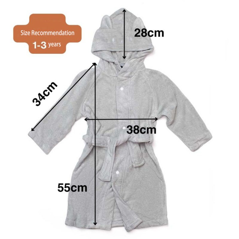 Baby Bathrobe Factory - 100% Organic Bamboo Thick Toddler Robe