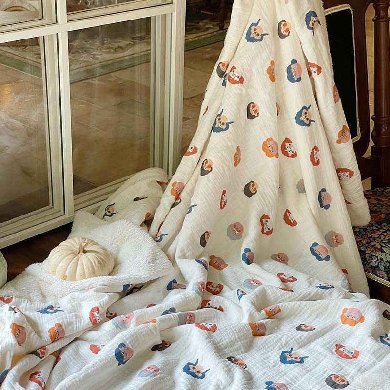 Baby Blanket Factory - Pretty Muslin Cotton Gauze Fleece
